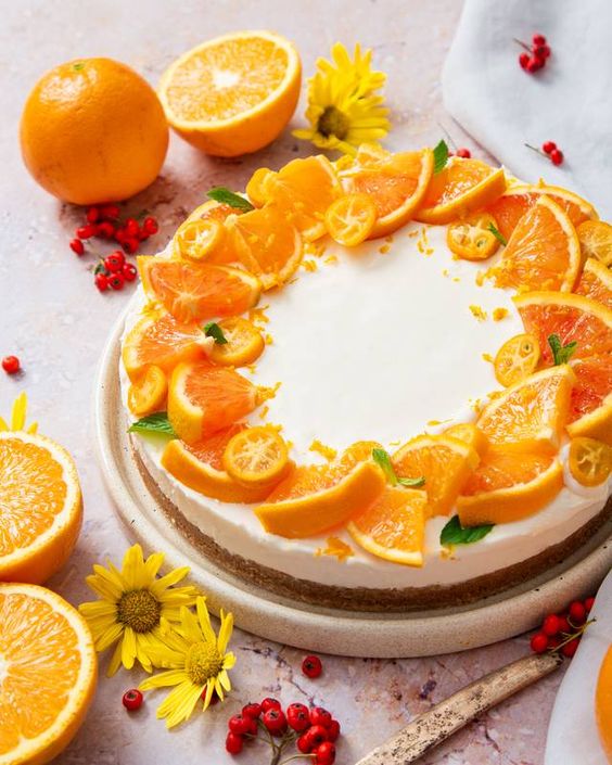 تشيز كيك البرتقال تشيز كيك البرتقال